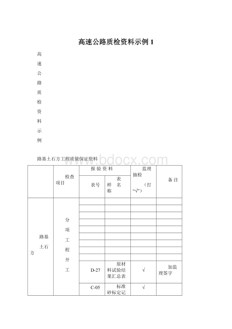 高速公路质检资料示例1.docx_第1页