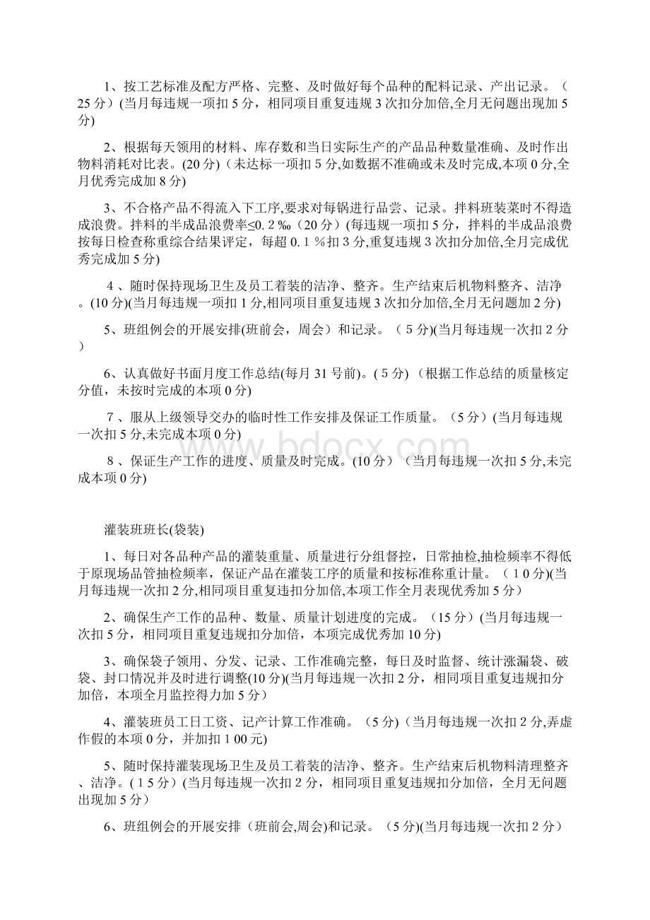 各主管岗位职责要求及考核标准说明Word文档下载推荐.docx_第2页