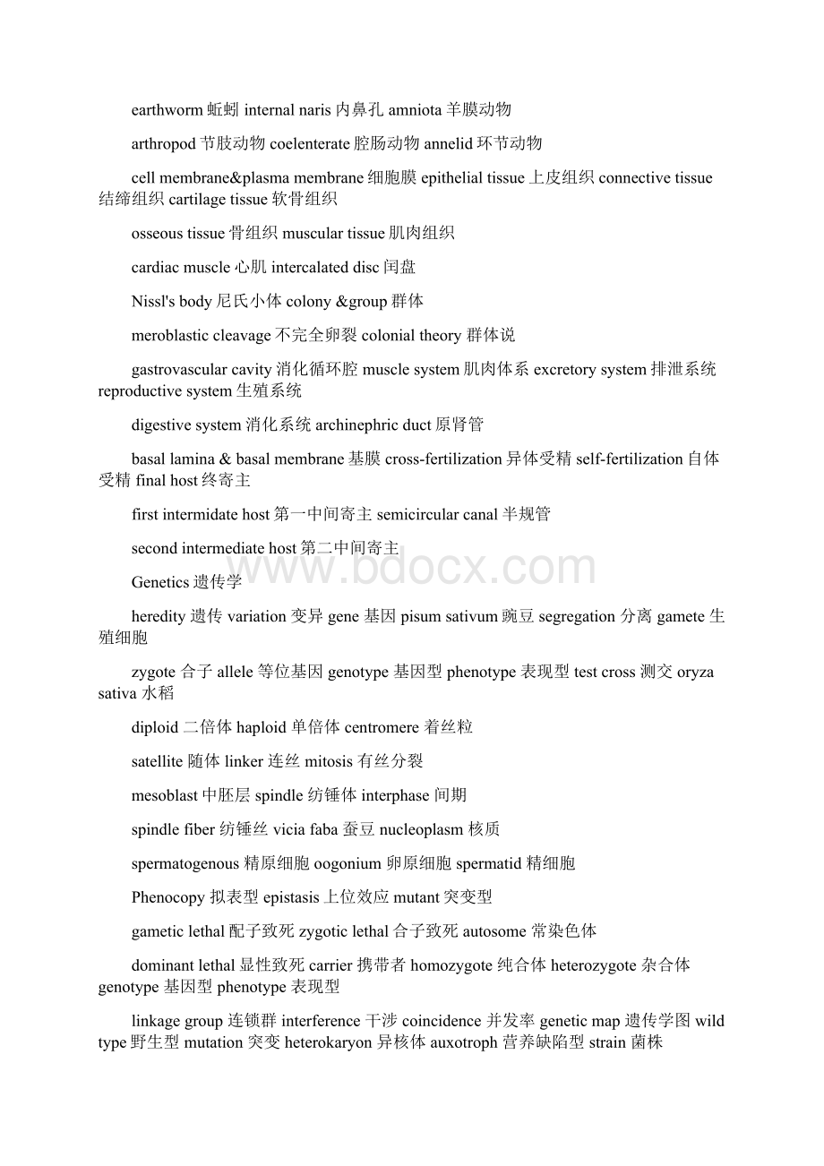 生物学专业英语词汇之欧阳化创编.docx_第3页