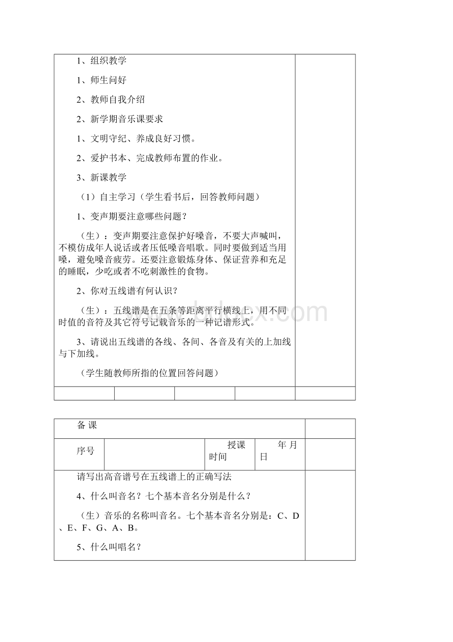 完整升级版湖南文艺七年级音乐教案全套湘教版七上.docx_第2页