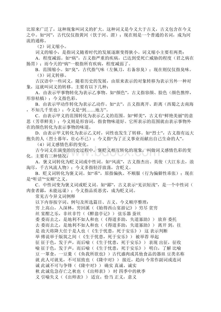 中考文言诗文知识点Word文档下载推荐.docx_第3页