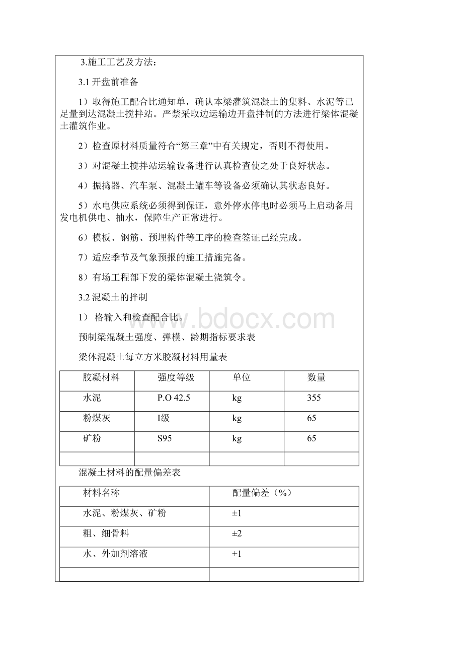 预制梁浇筑混凝土技术交底曲阜Word文档格式.docx_第2页