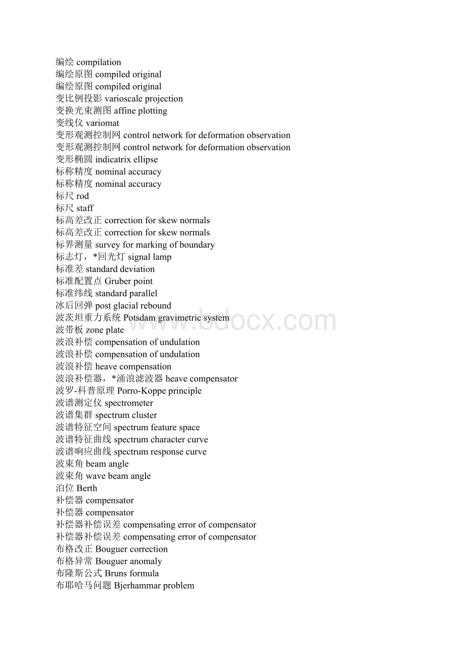 测绘类词汇中英文对照.docx_第2页