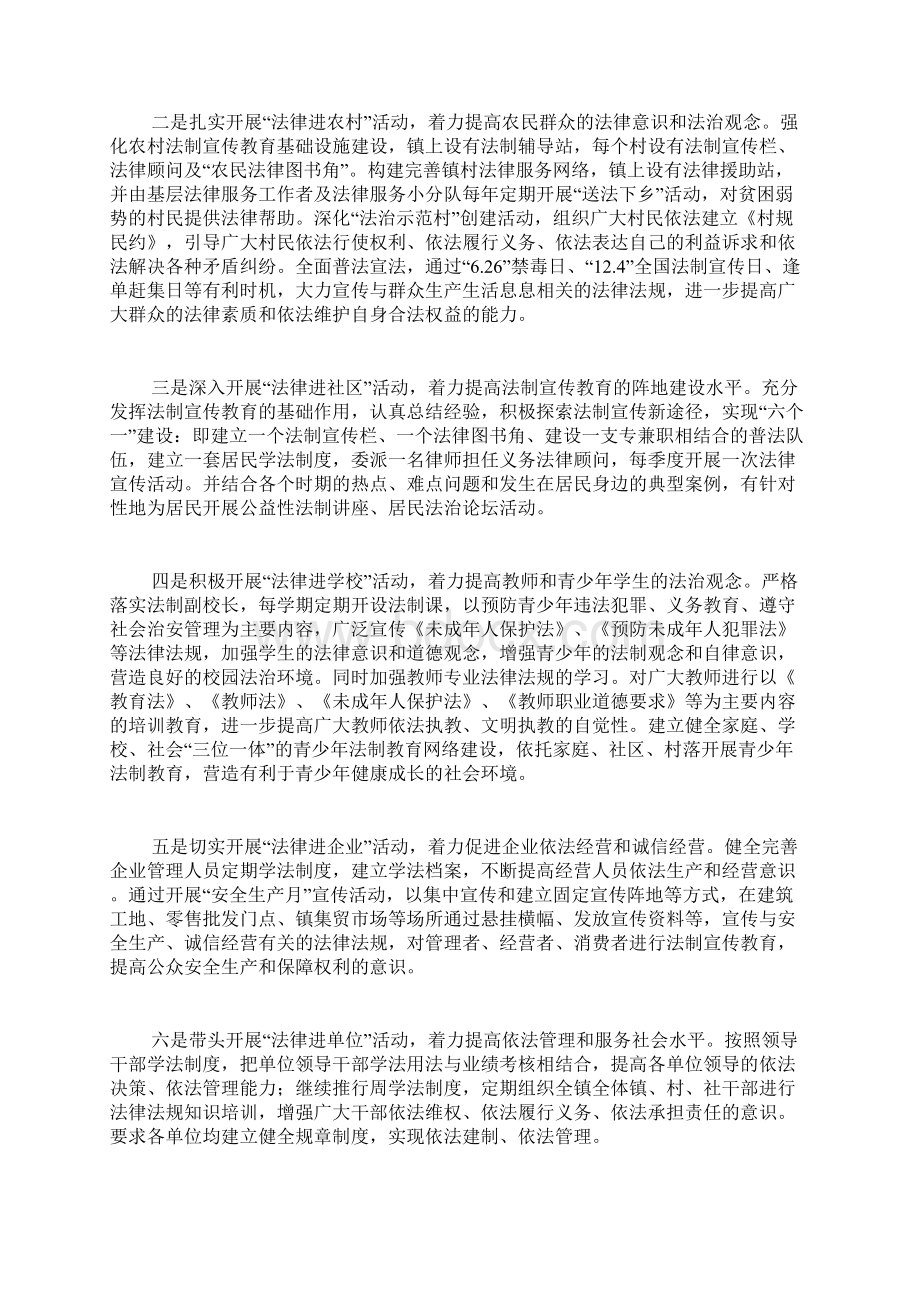 乡镇七五普法自查报告Word格式.docx_第2页