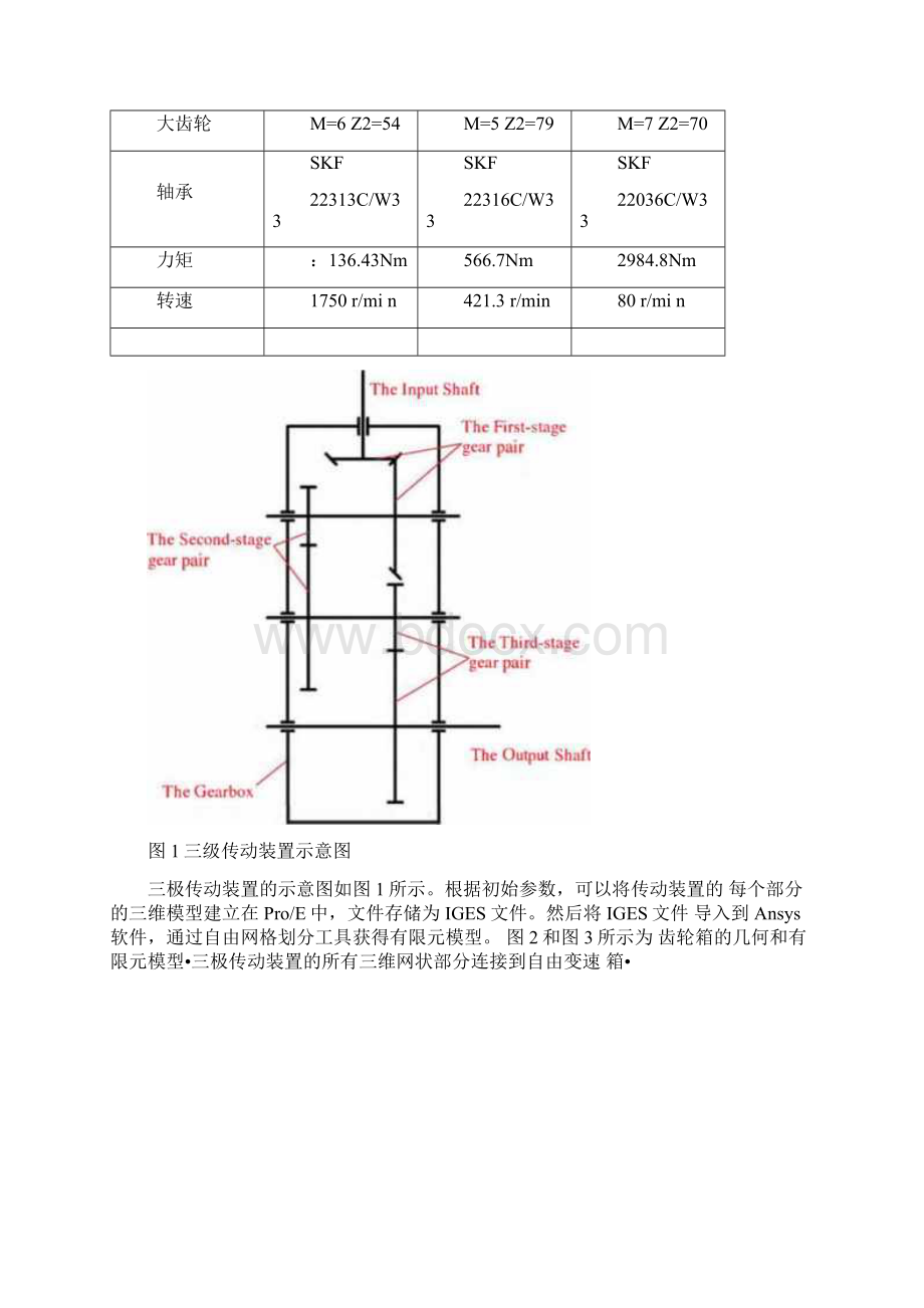 采用有限元模型动力学的三极传动装置Word下载.docx_第2页