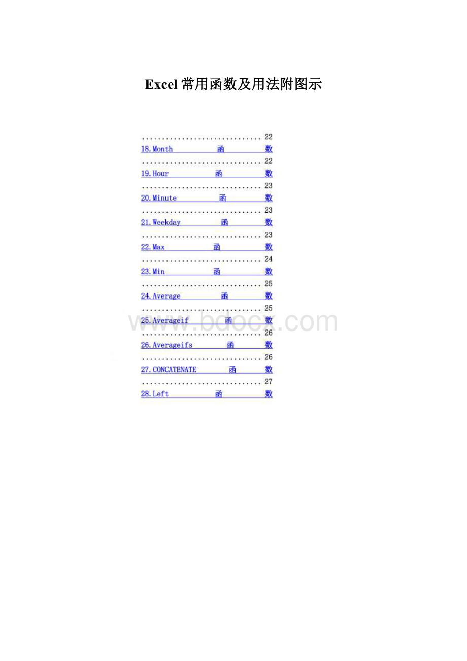 Excel常用函数及用法附图示.docx