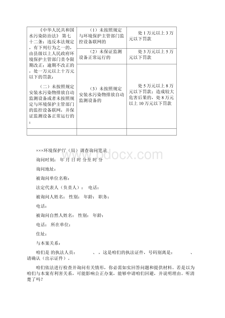 未按规定安装水污染物排放自动监测设备或未按规定与环保主管部门的监控设备联网并保证监测设备正常运行.docx_第2页