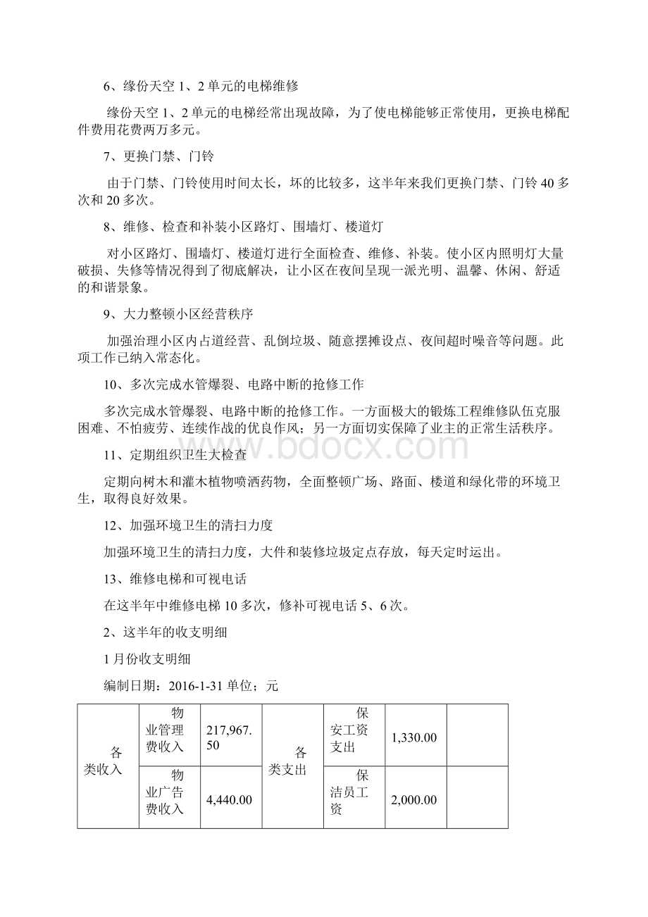 小石城一期业委会年中工作总结.docx_第2页