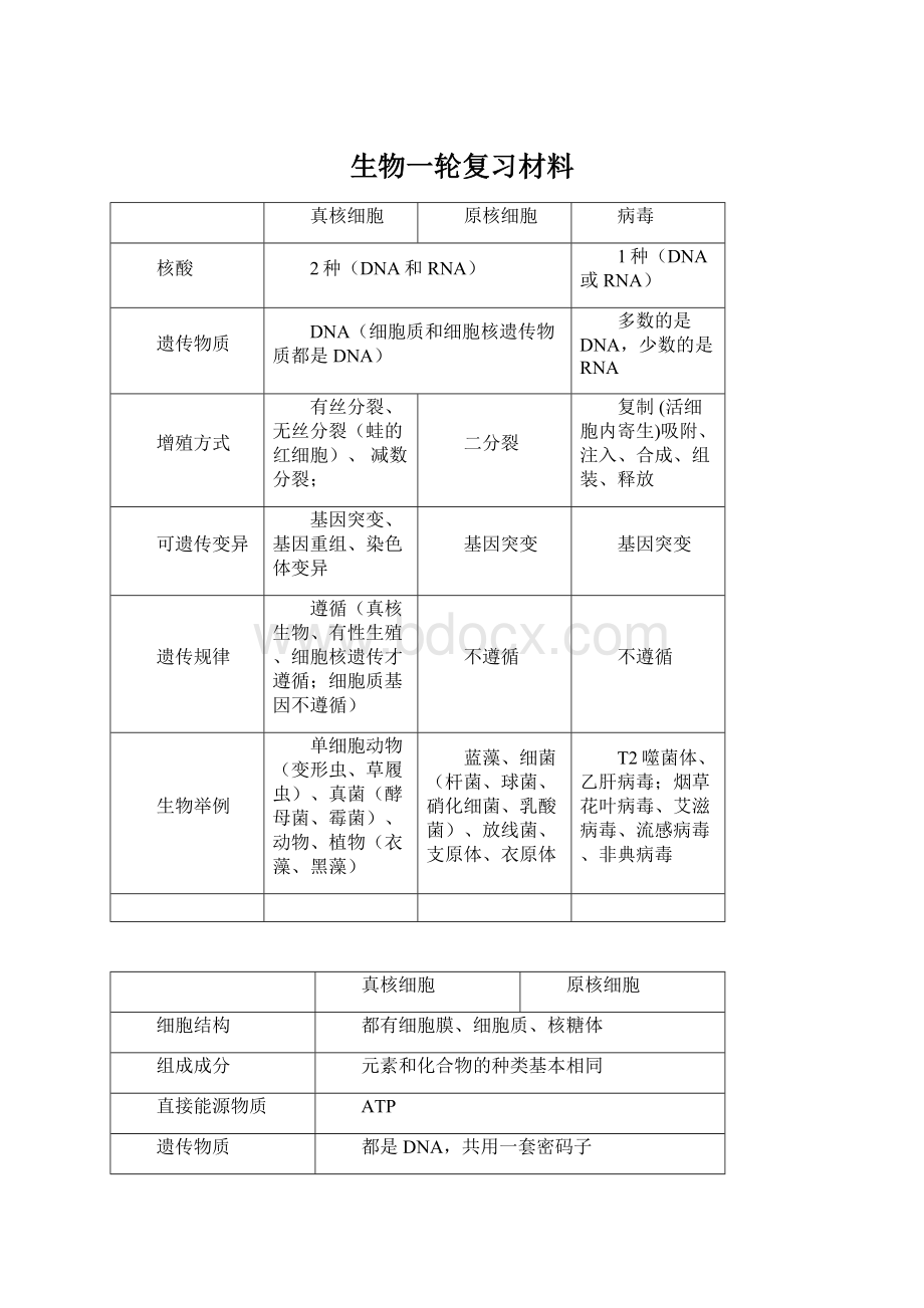 生物一轮复习材料.docx_第1页