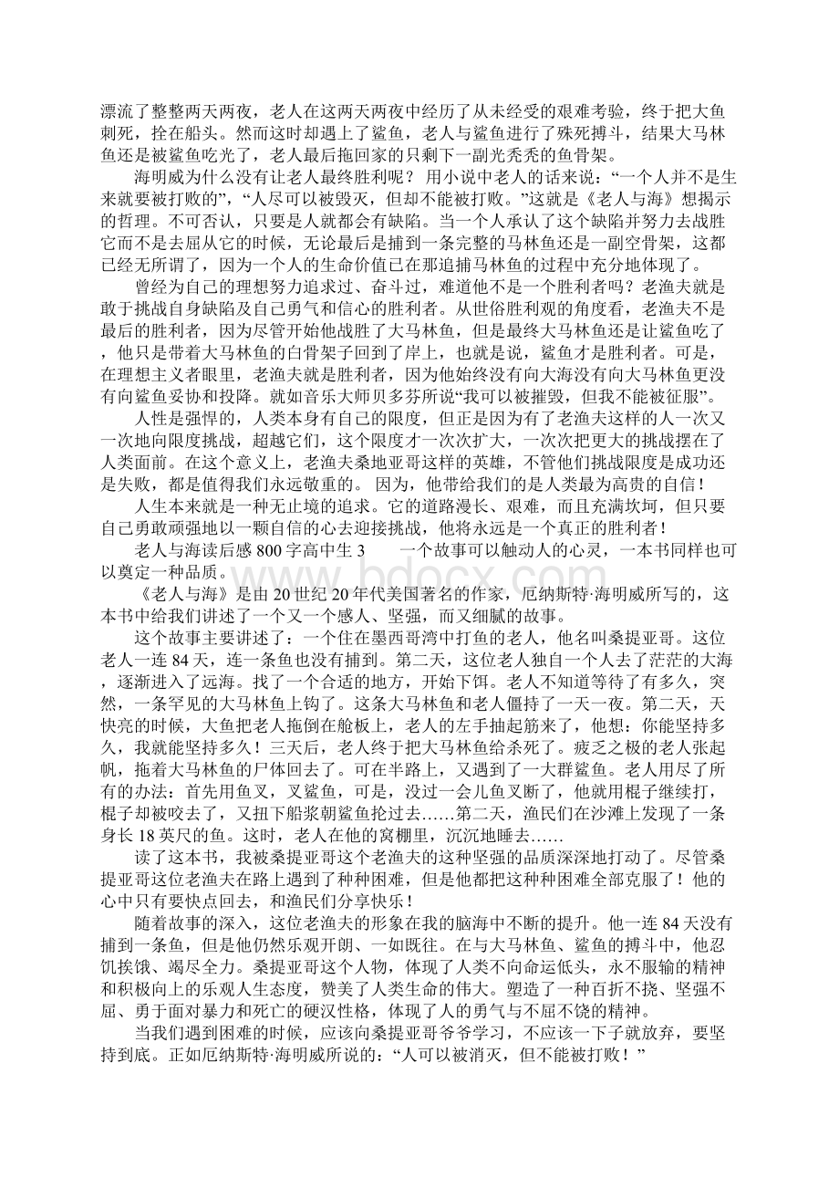 老人与海读后感800字高中生.docx_第2页