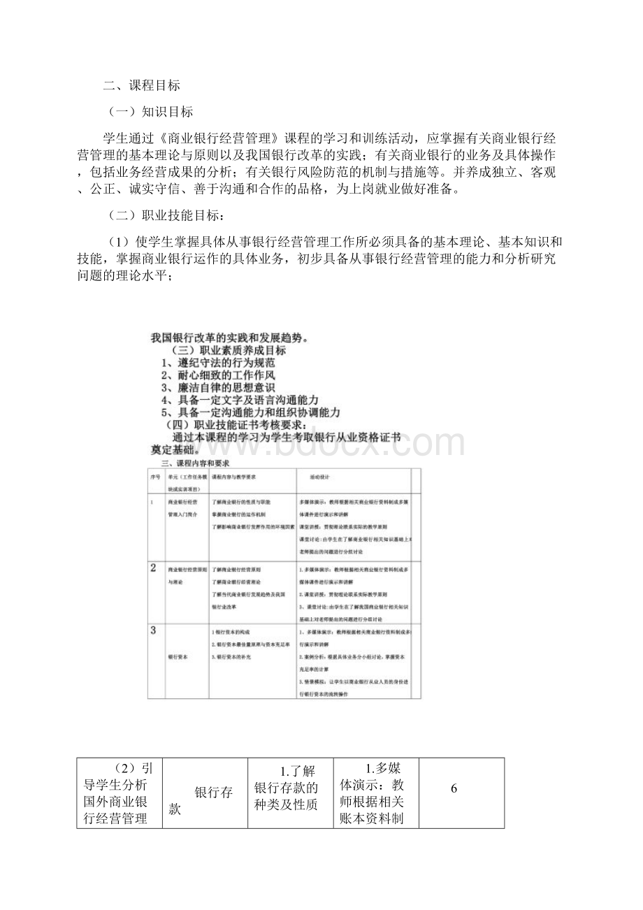 商业银行经营管理课程标准同名37619.docx_第2页