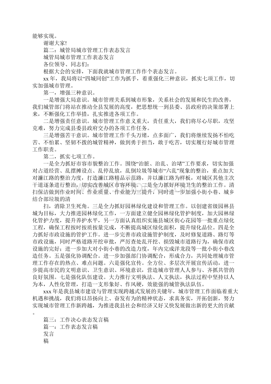 市长治堵工作表态发言稿Word文档格式.docx_第2页