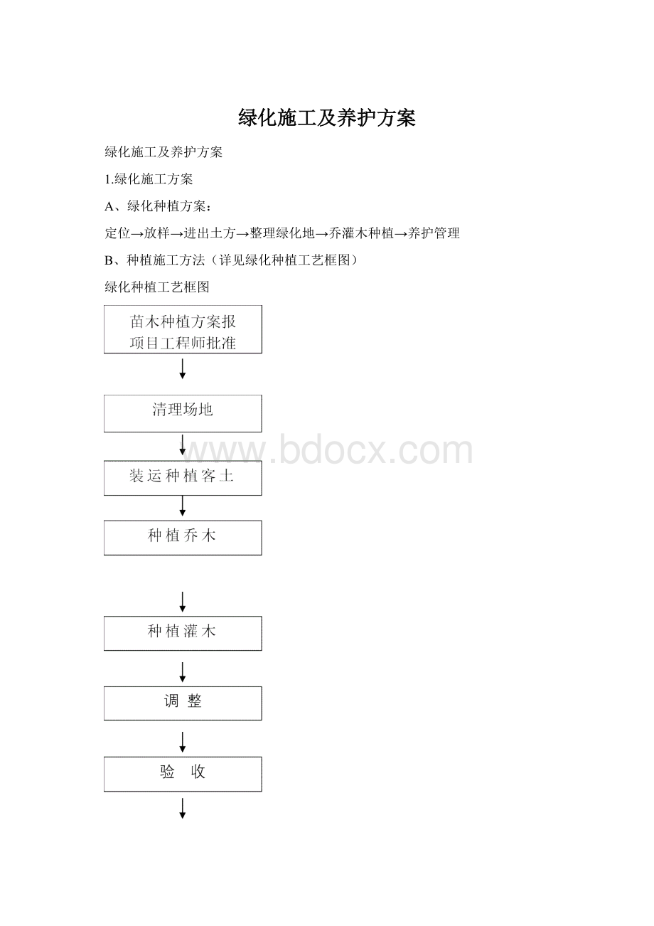 绿化施工及养护方案.docx