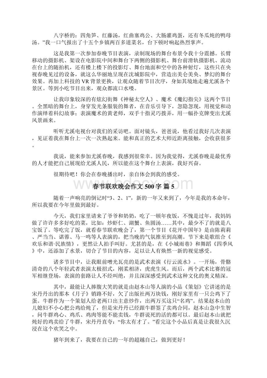 关于春节联欢晚会作文500字锦集7篇Word文件下载.docx_第3页