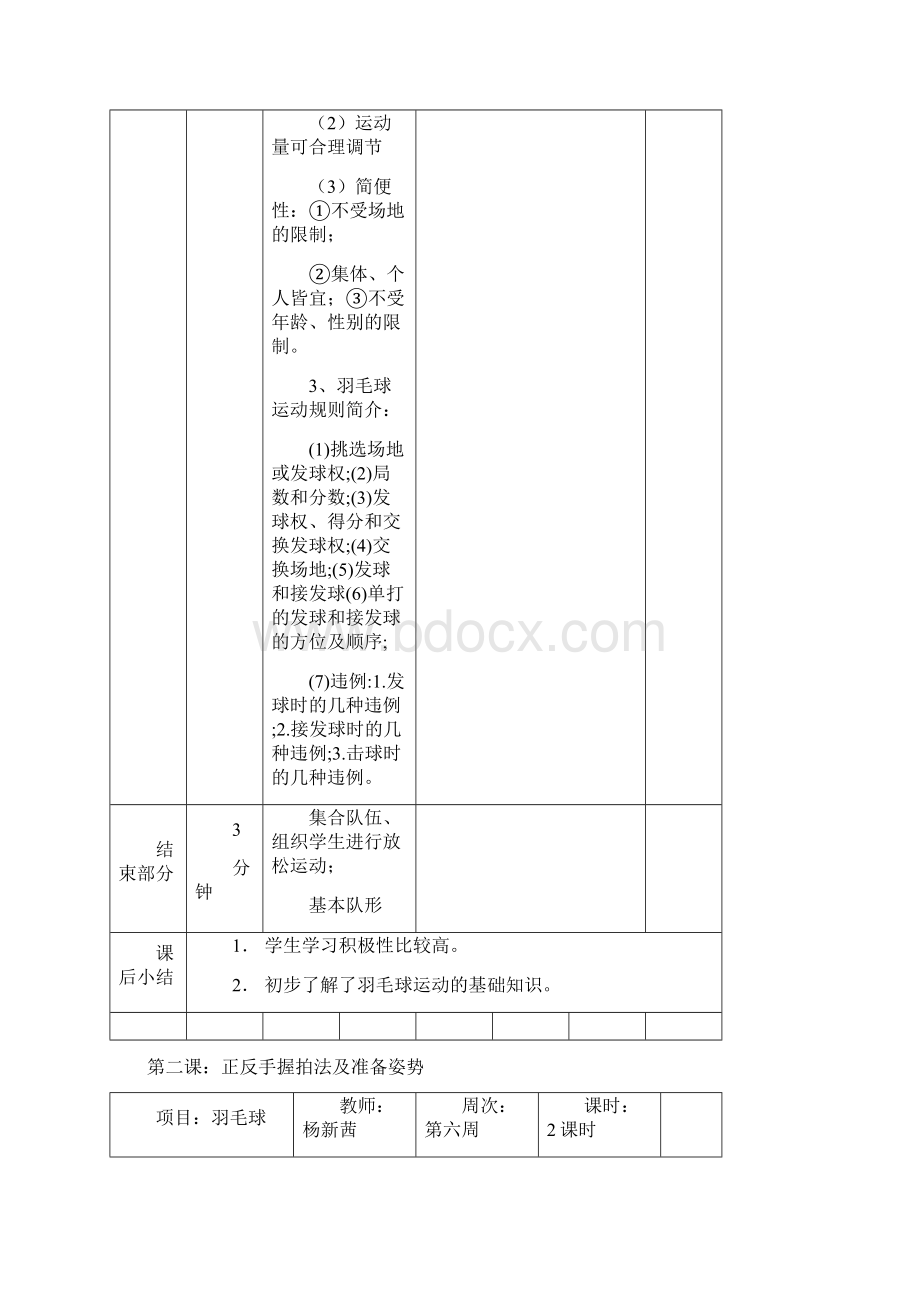 少年宫活动羽毛球教案全.docx_第3页