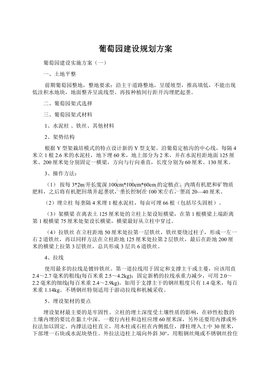 葡萄园建设规划方案Word下载.docx_第1页