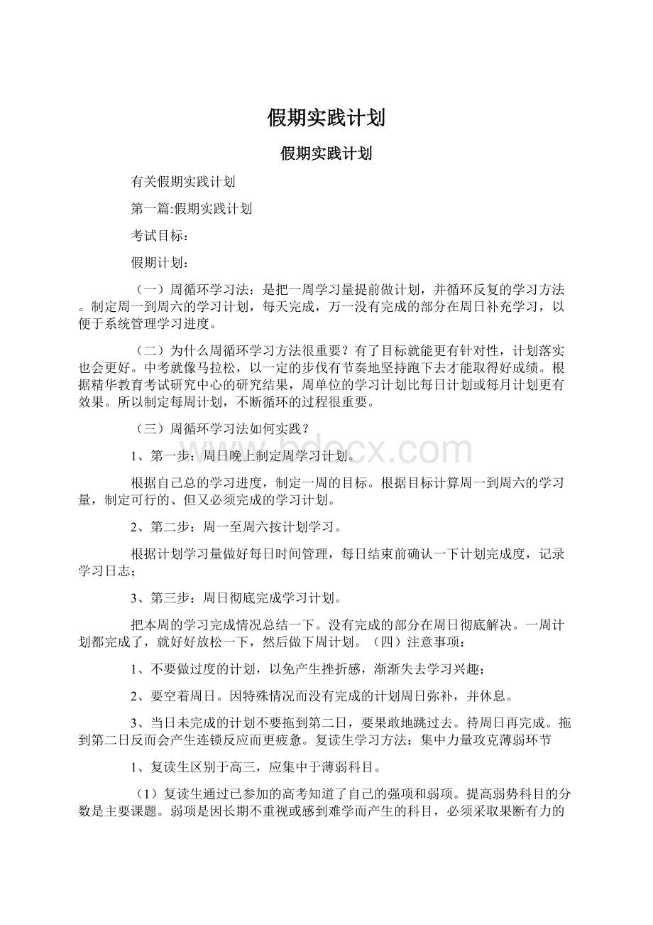 假期实践计划文档格式.docx