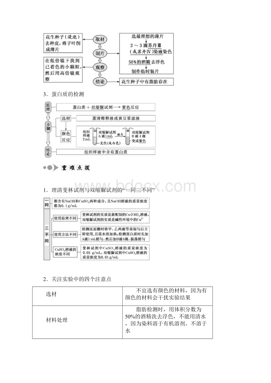 版高考生物一轮复习通用版 检测生物组织中的糖类脂肪和蛋白质实验课.docx_第2页