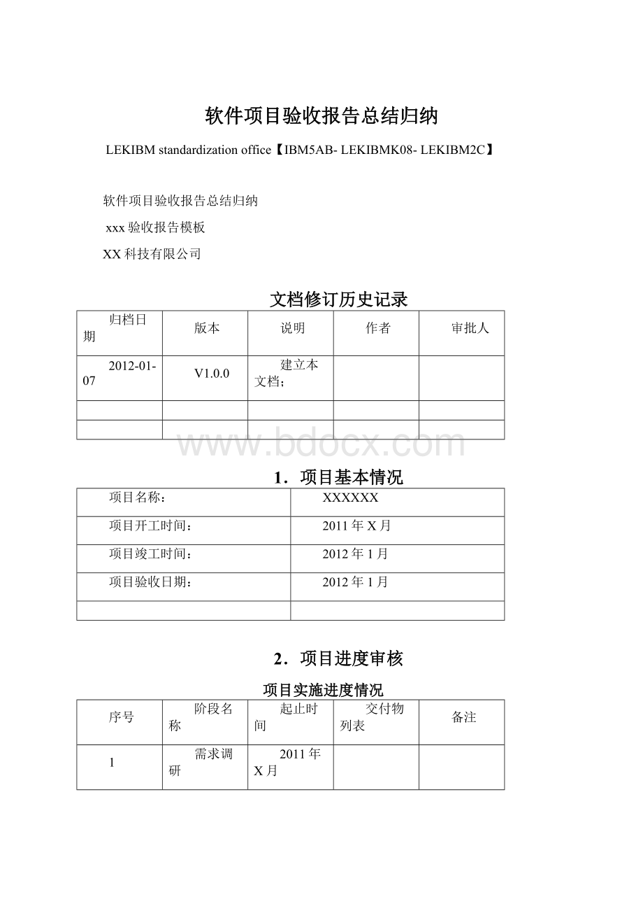 软件项目验收报告总结归纳.docx_第1页