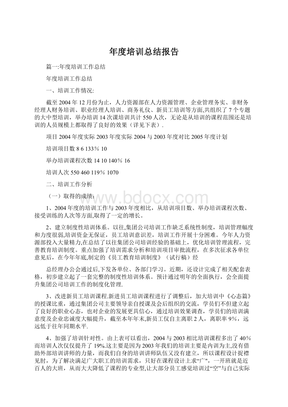 年度培训总结报告.docx_第1页