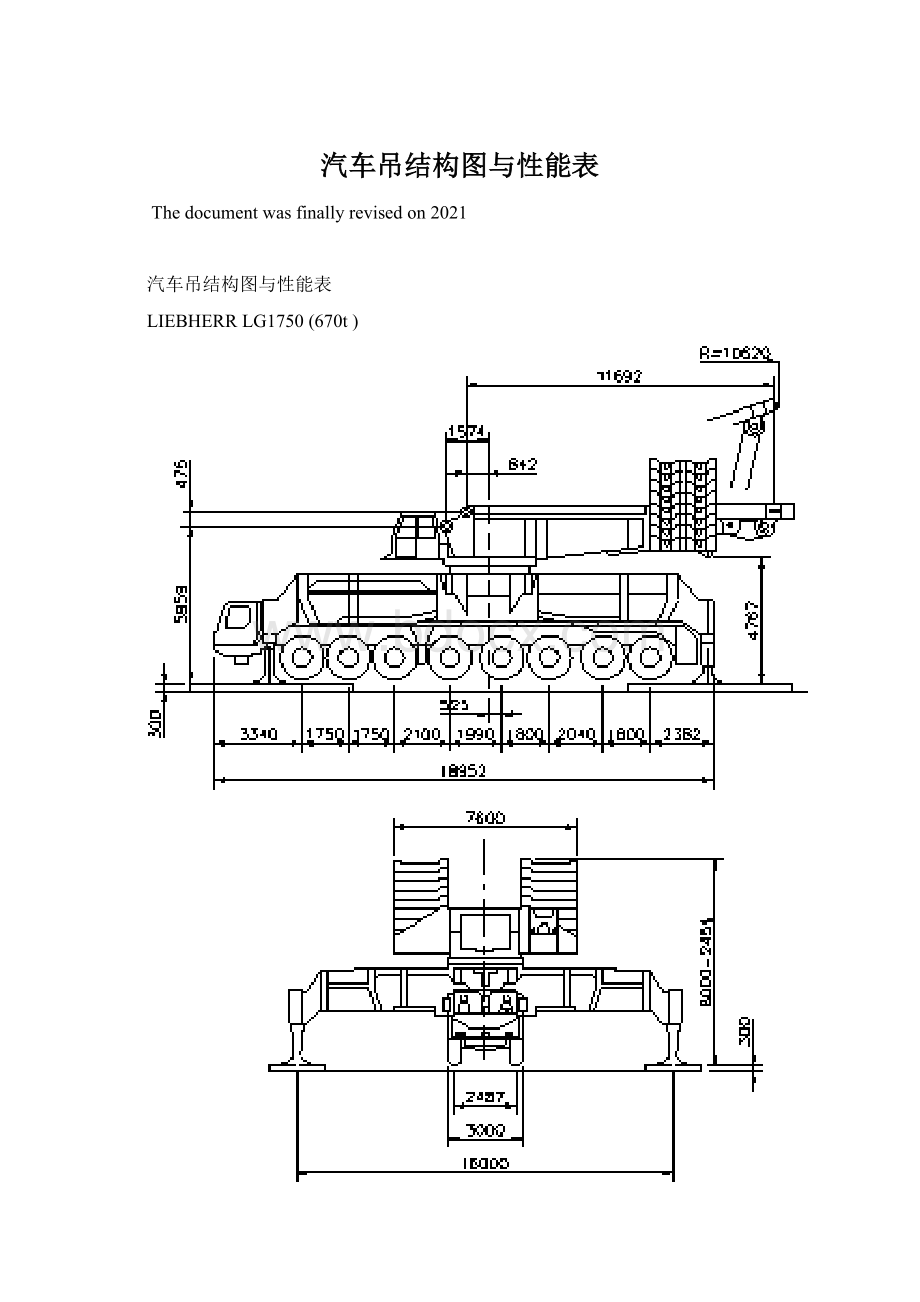 汽车吊结构图与性能表文档格式.docx