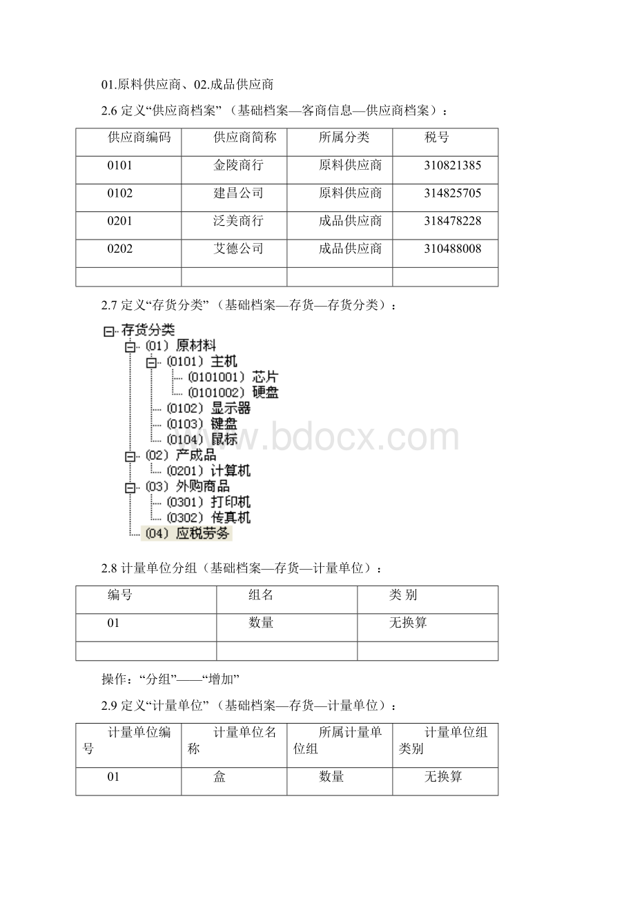 财务知识用友ERPU8供应链培训练习doc 29页.docx_第3页