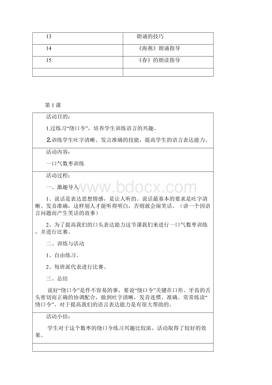 演讲与朗诵社团活动教案文档格式.docx_第2页