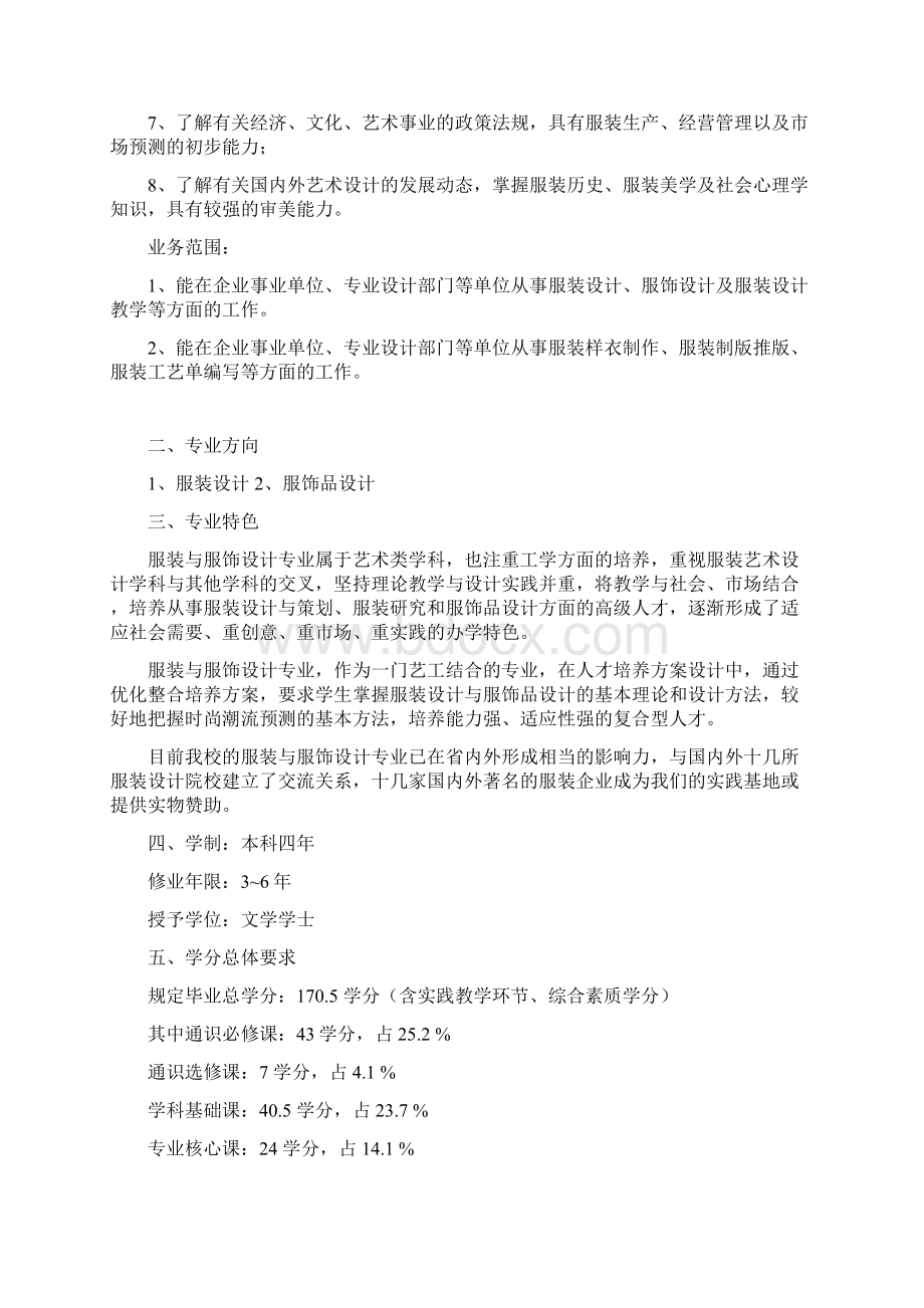 服装与服饰设计专业指导性培养方案Word格式文档下载.docx_第2页