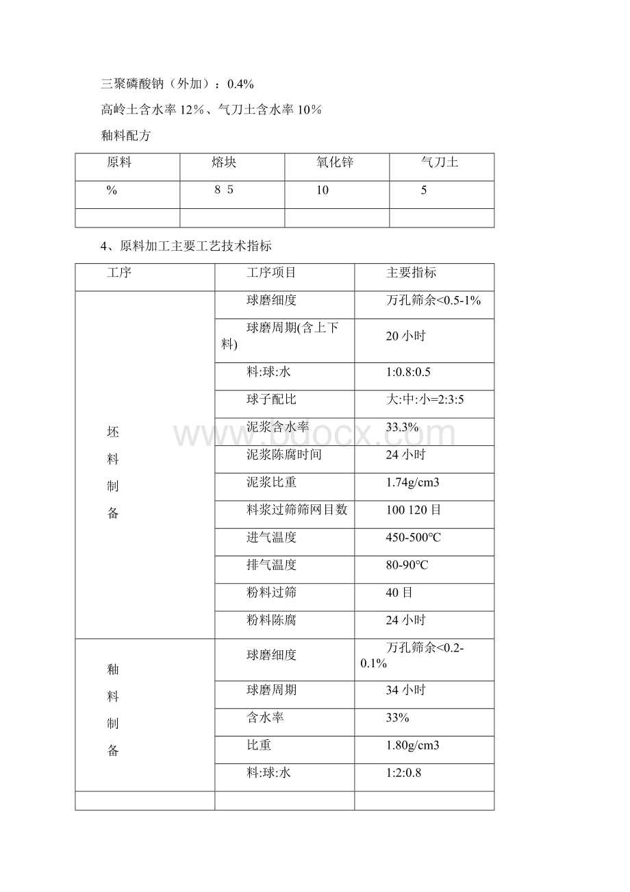 年产300万釉面砖陶瓷厂工艺设计指导书Word下载.docx_第3页