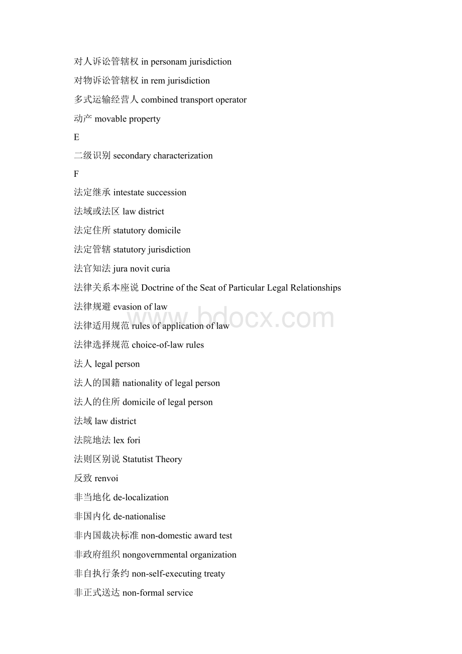 史上最完整国际私法英文专业词汇.docx_第3页