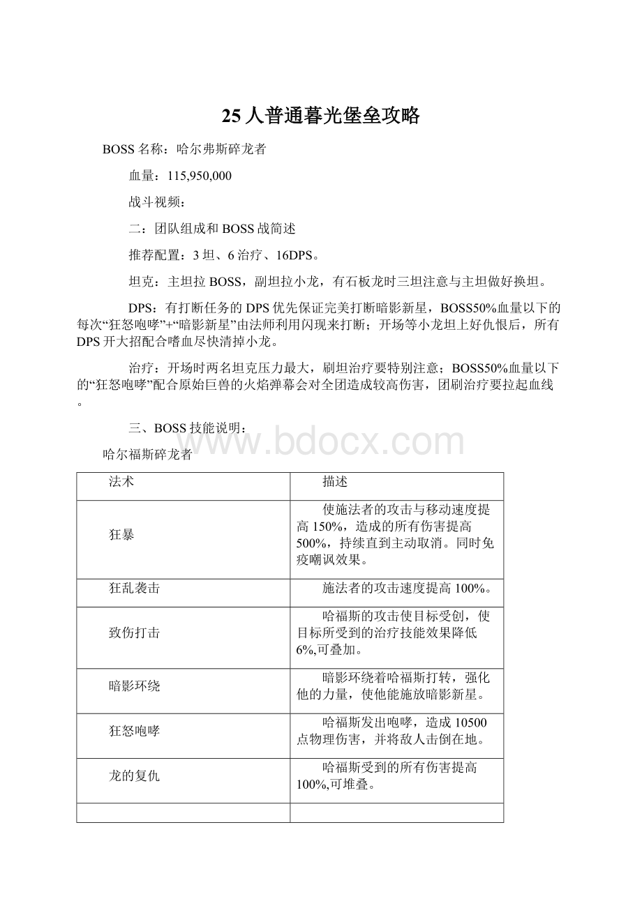 25人普通暮光堡垒攻略Word文件下载.docx