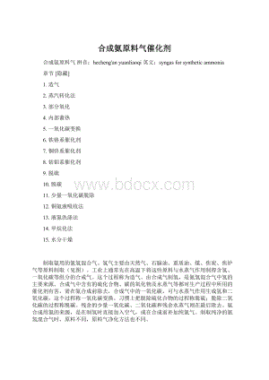 合成氨原料气催化剂Word格式.docx