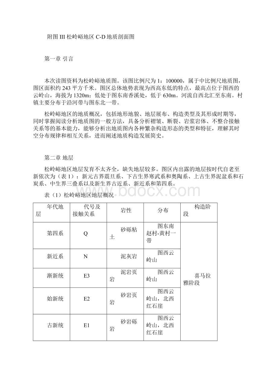 松岭峪构造实习报告Word格式文档下载.docx_第2页