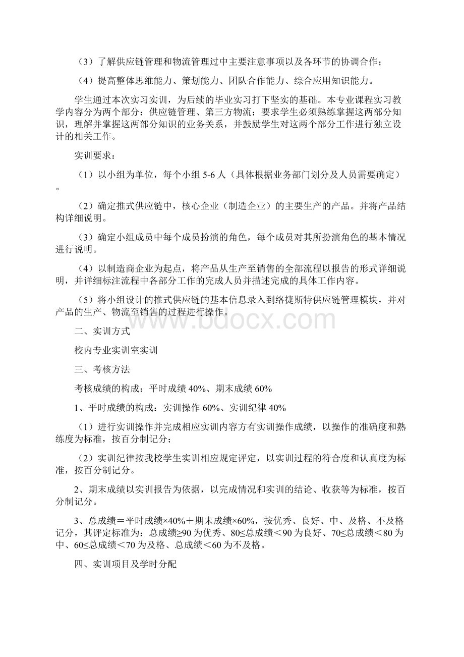 现代物流实训指导书Word文档下载推荐.docx_第2页