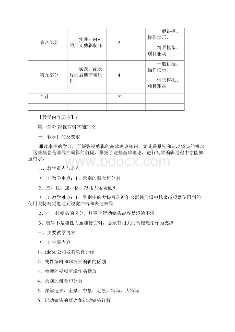 《非线性编辑》教学大纲.docx_第3页