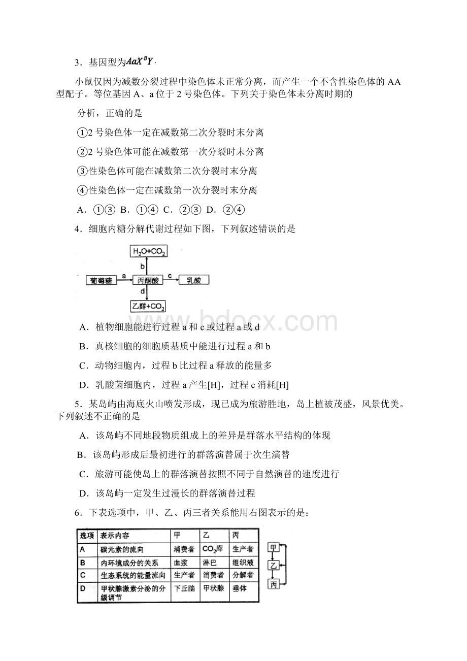 甘肃省兰州一中届高三考前冲刺模拟测试二理综试题 Word版含答案.docx_第2页