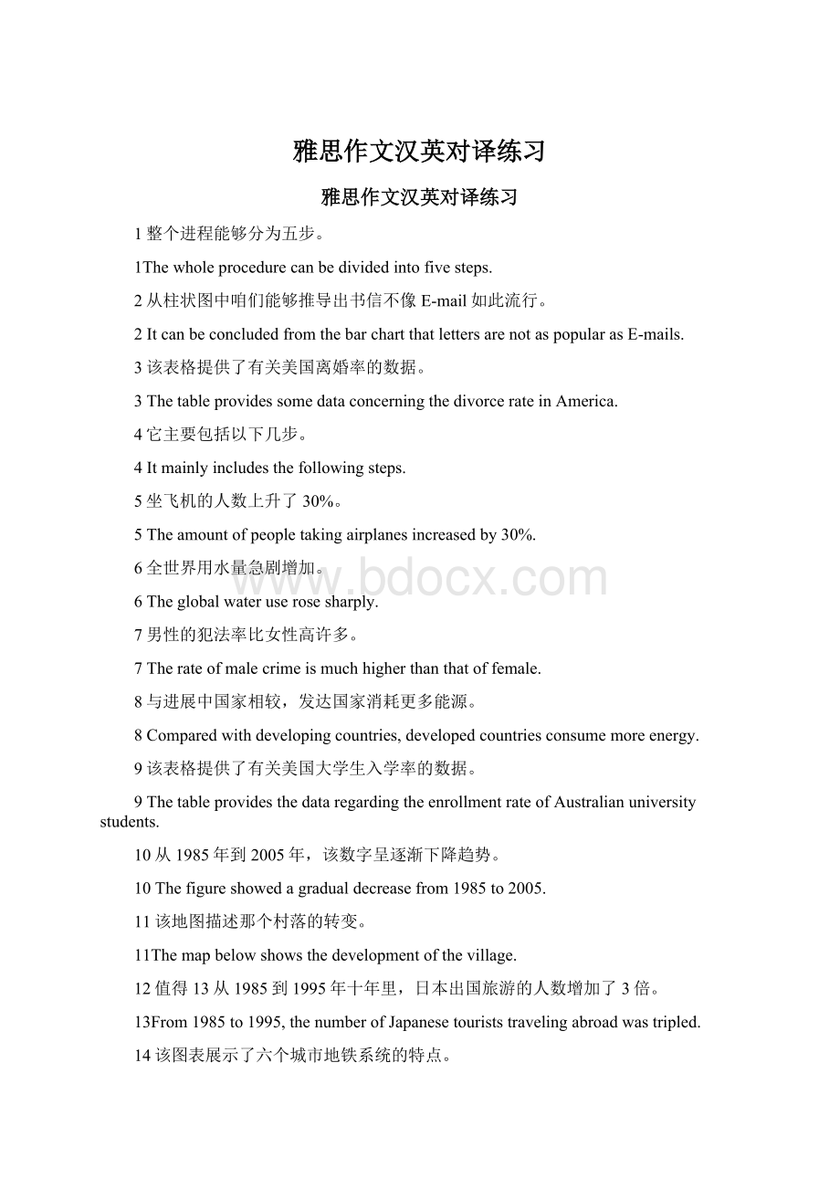 雅思作文汉英对译练习文档格式.docx