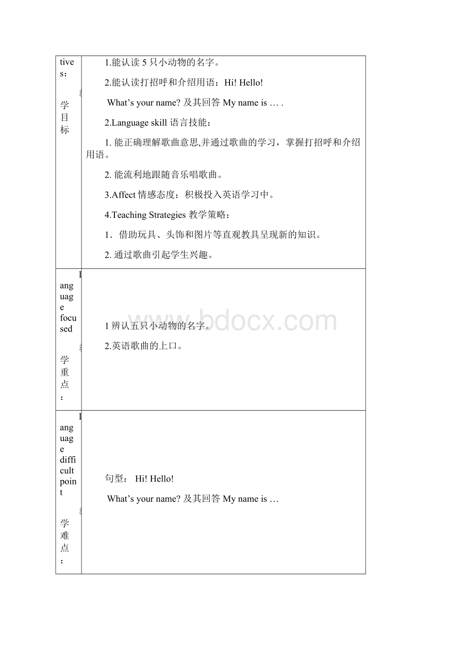 小学一年级第一册口语教案Word文档下载推荐.docx_第2页