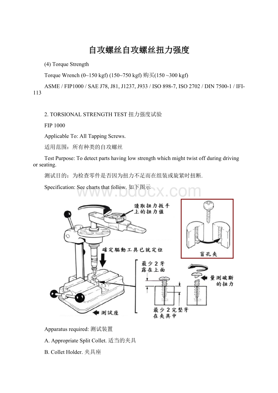 自攻螺丝自攻螺丝扭力强度.docx_第1页