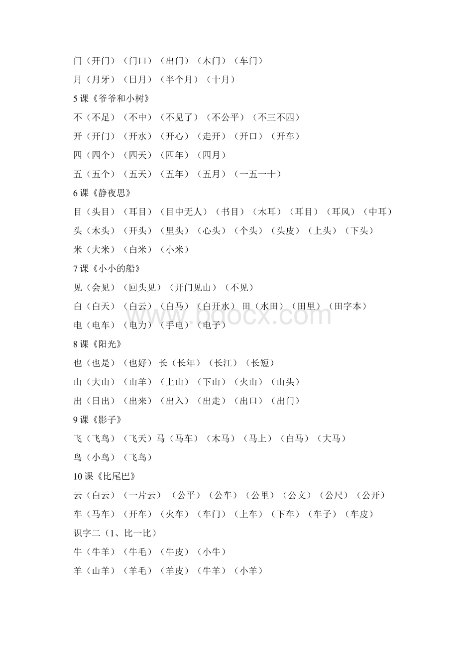 最新人教版16年级语文生字组词汇总文档格式.docx_第2页