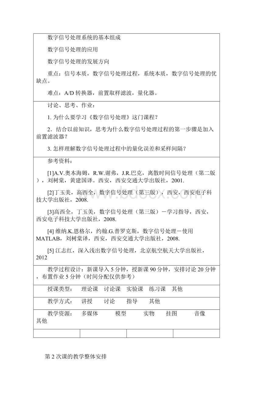 《数字信号处理》教案.docx_第2页