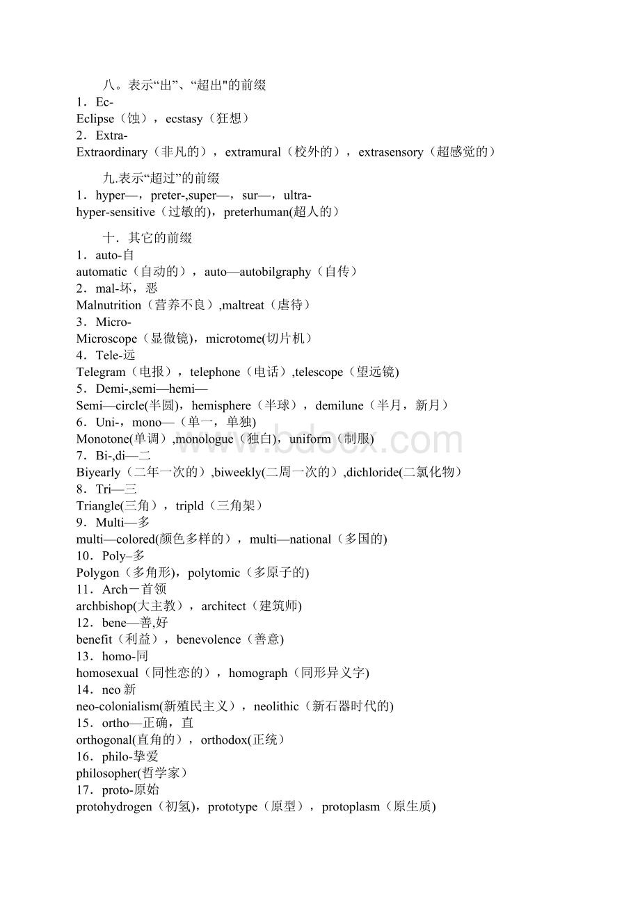 英语常用词根词缀Word文档下载推荐.docx_第3页