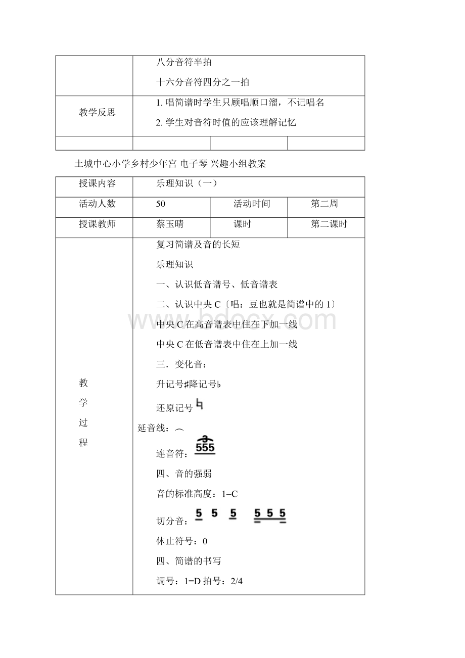 9A文少年宫电子琴教案.docx_第2页