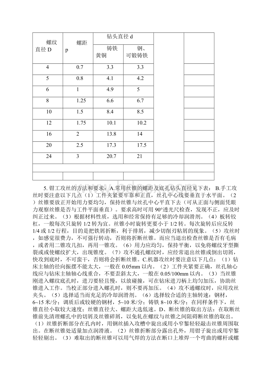 新版钳工一般操作作业指导书Word格式文档下载.docx_第3页