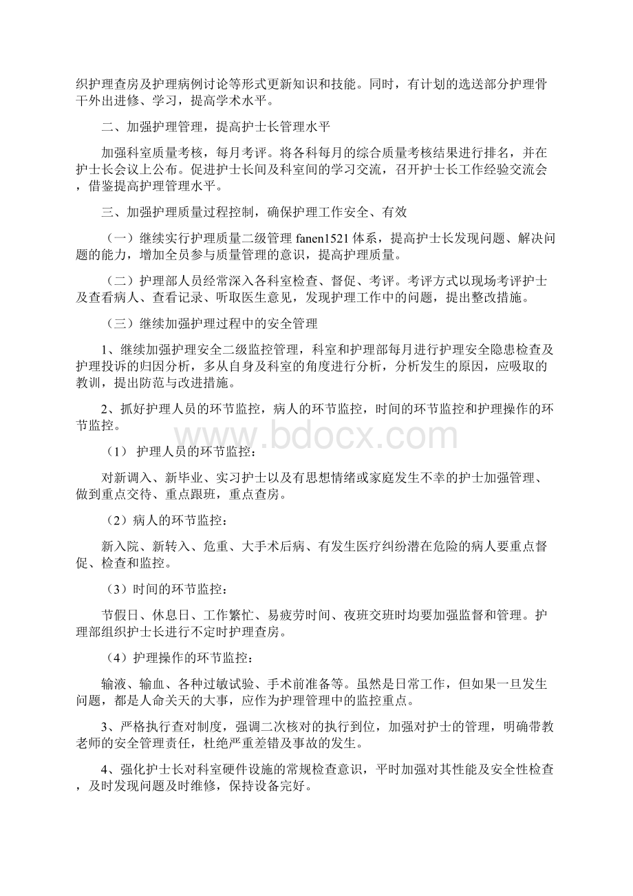 年护理部工作计划可编辑版.docx_第2页