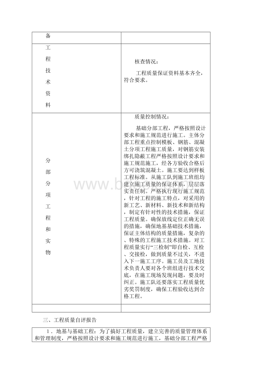 施工单位自评报告Word格式.docx_第3页