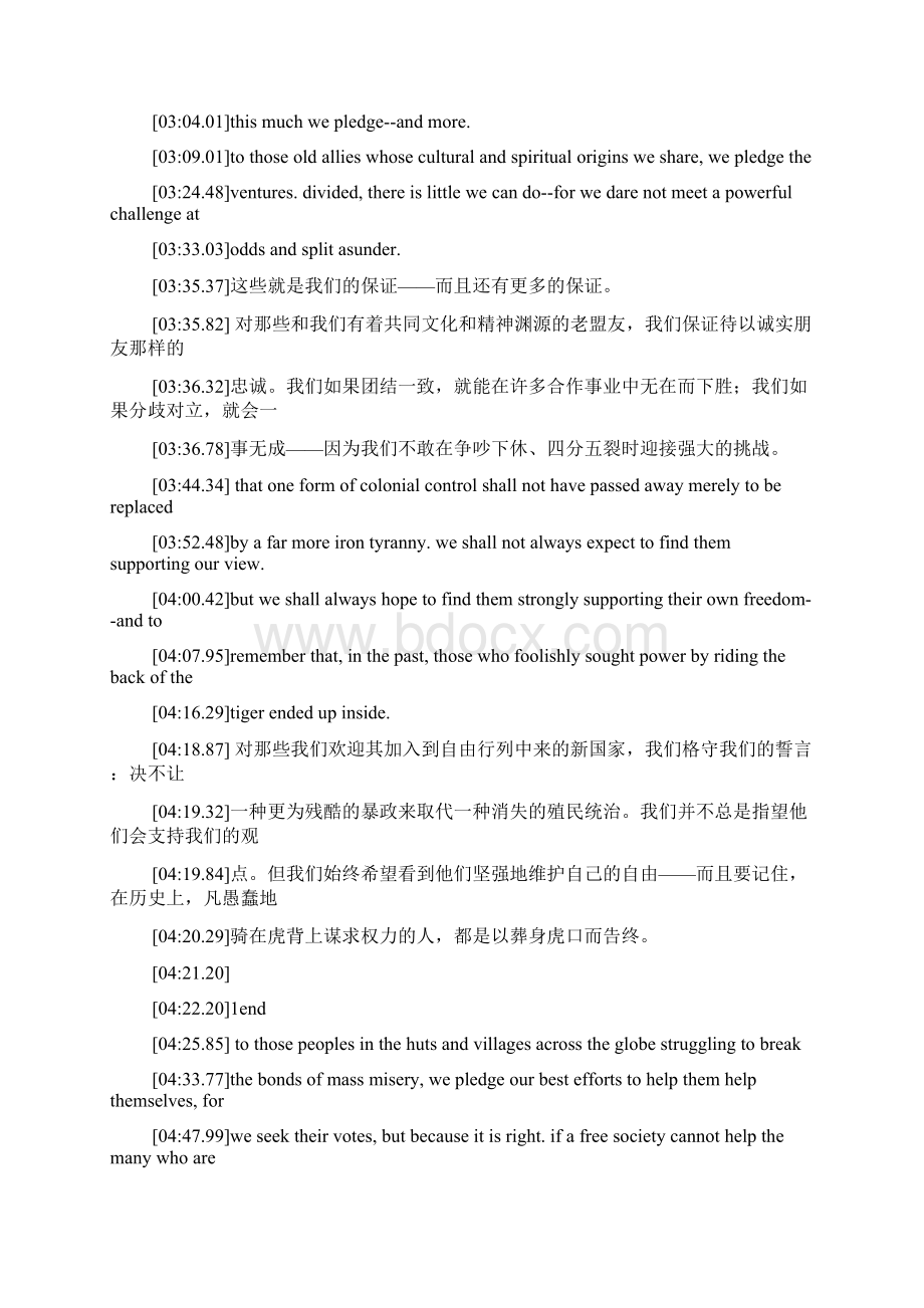 肯尼迪就职演讲音频文档格式.docx_第3页