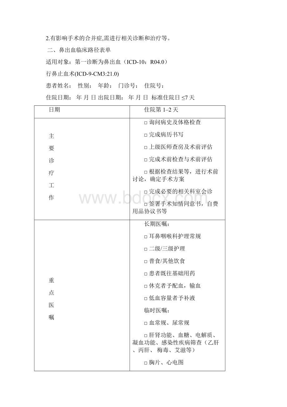 鼻出血临床路径.docx_第3页