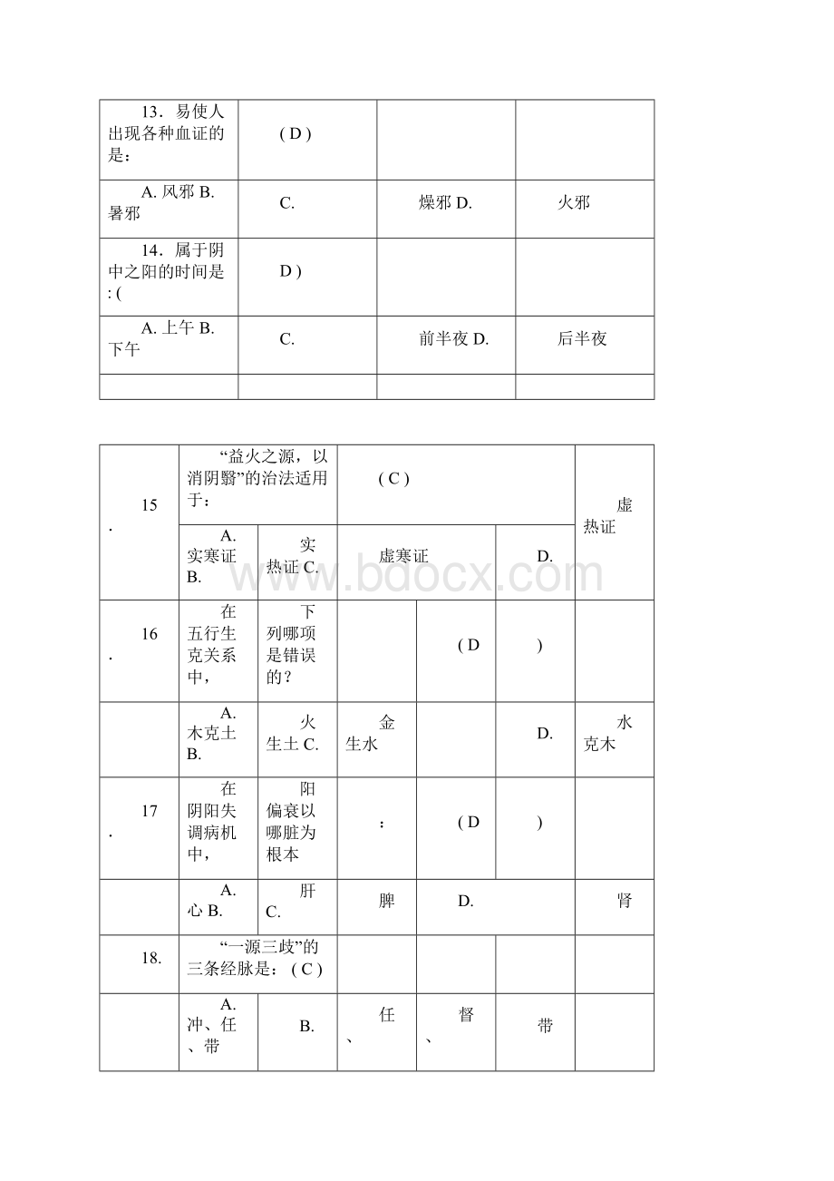 中医考试试题试题库.docx_第3页