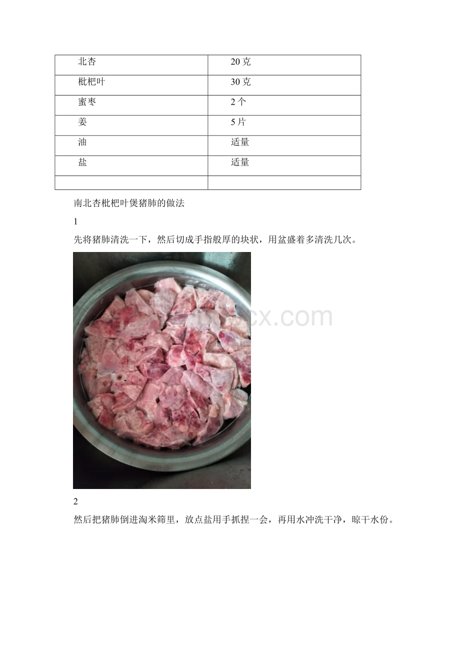 南北杏枇杷叶煲猪肺精品做菜教程Word下载.docx_第2页